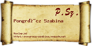 Pongrácz Szabina névjegykártya