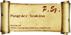Pongrácz Szabina névjegykártya