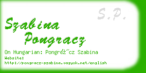 szabina pongracz business card